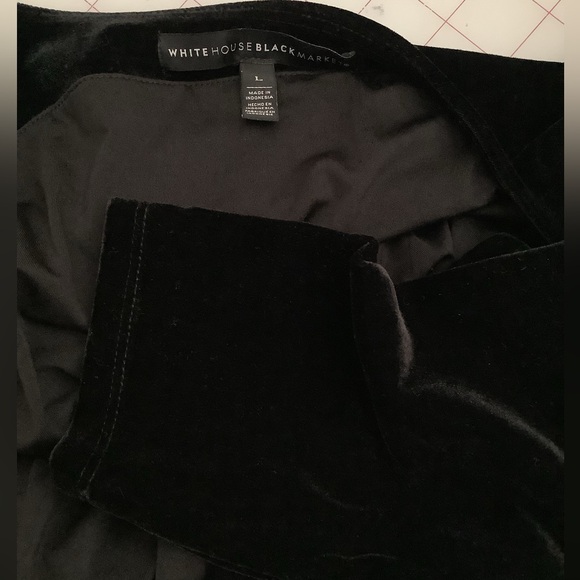 White House Black Market Velvet Faux Wrap long Sleeves top. - Picture 10 of 10